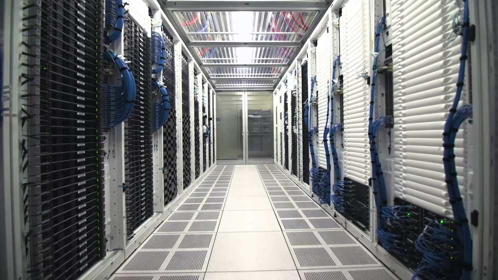 Server aisle inside PayPal's Phoenix data center