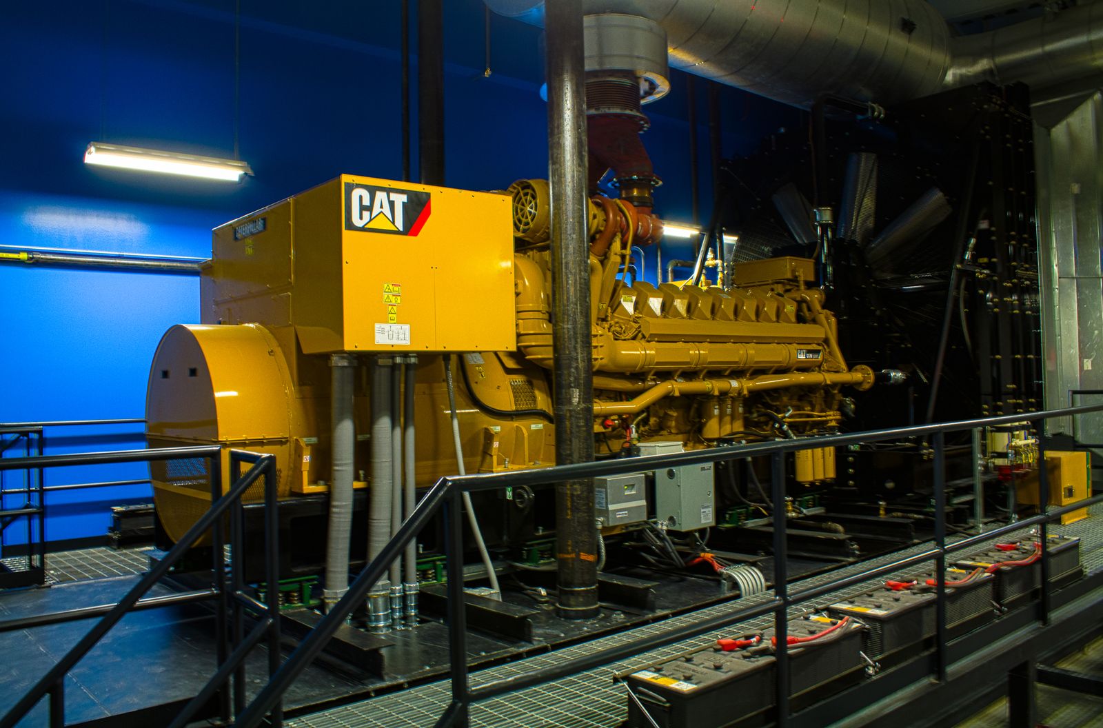 Backup generator inside a data center